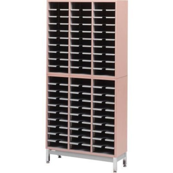Legal Size Literature Rack, Sapelli Mahogany Laminate Top Black Finish, Datum Filing Systems, Mfr#: LR6953-L25-T25